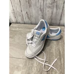 New Balance Lifestyle White Baby Blue Leather Shoes Men's Size 11